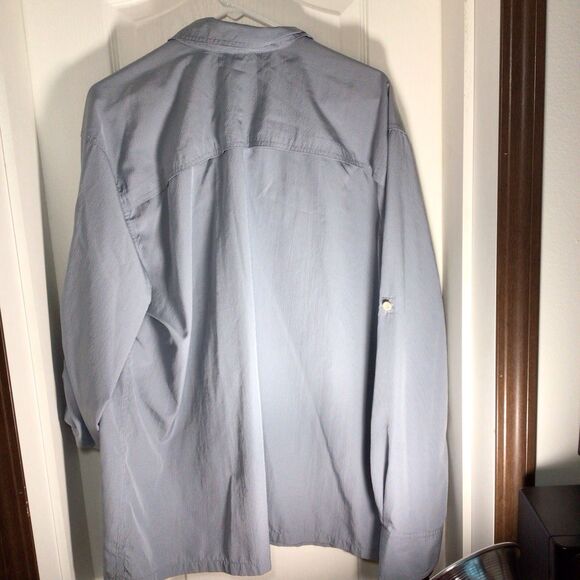 Eddie Bauer Shirt Men's TXL Blue Classic Fit Travex Hiking Camping Outdoor - Picture 15 of 16